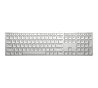 HP Teclado inalámbrico programable 970, Bluetooth, inalámbrico de 2.4 GHz, retroiluminación inteligente, más de 20 teclas programables, HPAC, cifrado AES-128, conecta hasta 3 desarrolladores, recargable, 6 meses de duración de la batería, color plateado