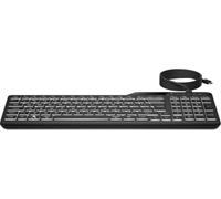 HP Teclado retroiluminado con Cable 400 | Teclas iluminadas LED de Color Blanco cálido con 3 Niveles de Brillo | Diseño Delgado y portátil | 12 Teclas programables | Cable USB-C y Adaptador USB-A |