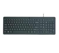 HP - Teclado USB 150 | Cableado | QWERTY Español | Teclas Chiclet Silenciosas | 12 Atajos Fn | Indicadores LED | Plug & Play