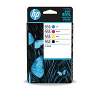 HP Tintas Originales 932 (Negro)/933 (Cian/Magenta/Amarillo), Pack de 4