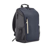 HP Travel Mochila para Portatiles de hasta 15,6" (Capacidad 18L, Ampliable hasta 21 L, Impermeable, Ergonómica, Bolsillo para Rastreador, Cremalleras con Cierre, Material Reflectante) Azul Oscuro