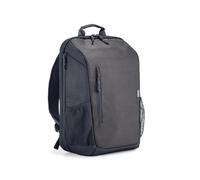 HP Travel Mochila para Portatiles de hasta 15,6" (Capacidad 18L, Ampliable hasta 21 L, Impermeable, Ergonómica, Bolsillo para Rastreador, Cremalleras con Cierre, Material Reflectante) Gris Oscuro