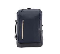 HP Travel Mochila para Portatiles de hasta 15,6" (Capacidad 25L, Ampliable hasta 30 L, Impermeable, Ergonómica, Bolsillo con Bloqueo RFID, Cremalleras con Cierre) Color Azul Oscuro
