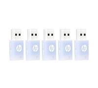 HP - Unidad Flash USB 2.0 de 32 GB v168, Color Azul Delicado, Almacenamiento portátil fiable para almacenar, transferir y Proteger Datos Importantes, Paquete de 5