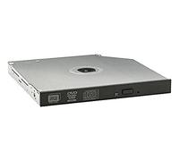 HP Unidad grabadora de DVD Slim SuperMulti de 9,5 mm - Unidad de disco óptico (Negro, Metálico, Bandeja, Horizontal, Escritorio, DVD Super Multi, SATA)