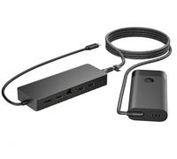 HP Universal USB-C Hub and Laptop Charger Combo Alámbrico USB 3.2 Gen 1 (3.1 Gen 1) Type-C Negro