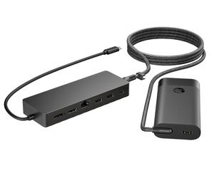 HP Universal USB-C Hub and Laptop Charger Combo Alámbrico USB 3.2 Gen 1 (3.1 Gen 1) Type-C Negro