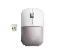 HP Z3700 - Ratón Inalámbrico (1200 PPP, 3 Botones y Rueda de Desplazamiento, Batería 16 Meses de Duración, Tecnología LED, USB y Windows), Color Blanco y Rosa
