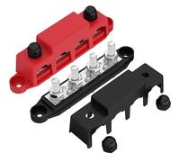 Hpamba Bloque De Distribución De Energía De 12v-48 V Amperios, Bloque De Terminales De Barra Distribución Barra De Autobús Barra Colectora Para Barco De Automóvil Para Camiones Caravanas Barcos
