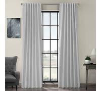 HPD Half Price Drapes BOCH-171101-96 - Cortinas de oscurecimiento para habitación sólida (1 Panel), 50 x 96 Pulgadas, Color Gris ártico