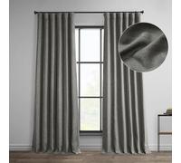 HPD Half Price Drapes BOCH-LN185-P - Cortinas de Lino sintético para oscurecer la habitación (1 Panel), 50 x 96 Pulgadas, Color Gris Blazer