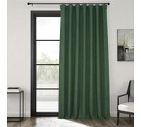 HPD Half Price Drapes BOCH-LN21327-96-DW - Cortina de Lino Extra Ancha para oscurecer ambientes (1 Panel) 100 x 96 Pulgadas, Verde Clave