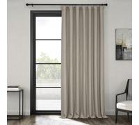 HPD Half Price Drapes Cortina de Lino Extra Ancha para oscurecer la habitación (1 Panel), 100 x 84, BOCH-LN1857-84-DW, Avena