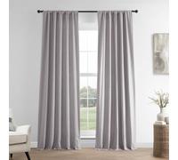 HPD Half Price Drapes Cortina de Lino francés (1 Panel), algodón, Gris Earl, 50 x 120