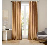 HPD Half Price Drapes - Cortina Opaca de Seda sintética de tafetán para oscurecer Habitaciones