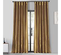 HPD Half Price Drapes - Cortina Opaca de Seda sintética de tafetán para oscurecer Habitaciones