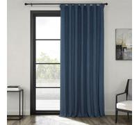 HPD Half Price Drapes Cortinas de Lino sintético con Textura para oscurecer la habitación, 120 Pulgadas de Largo (1 Panel), 100 Pulgadas de Ancho x 120 Pulgadas de Largo, Cortinas Extra Anchas para