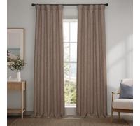 HPD Half Price Drapes Cortinas de Lino sintético para oscurecer la habitación, Cortinas de Lino de Lujo de 120 Pulgadas de Largo para Dormitorio y Sala de Estar (1 Panel), 50 Pulgadas de Ancho x 120