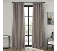 HPD Half Price Drapes - Cortinas de Lino sintético texturizadas, 1 Panel, 127 x 213 cm (Ancho x Largo), Cortinas de oscurecimiento para salón y Dormitorio, decoración del hogar, Color visón