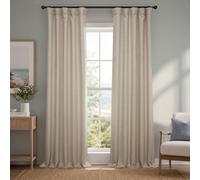 HPD Half Price Drapes - Cortinas de Lino sintético texturizadas, 1 Panel, 127 x 274 cm (Ancho x Largo), Cortinas de oscurecimiento para salón y Dormitorio, decoración del hogar, Color Paja Tostado