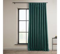 HPD Half Price Drapes - Cortinas de Lino sintético texturizadas, 1 Panel, 254 x 305 cm (Ancho x Largo), extraanchas, oscurecimiento para salón y Dormitorio, decoración del hogar, Turquesa Pizarra