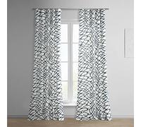 HPD Half Price Drapes Cortinas geométricas con Estampado Abstracto de 84 Pulgadas de Largo, Cortinas de algodón de Lujo (1 Panel), Cortinas de Ventana para oscurecer la habitación, para Dormitorio y
