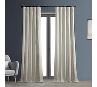 HPD Half Price Drapes Cortinas Opacas de algodón de 120 Pulgadas de Largo, con Aislamiento térmico, Color Beige Avellana (1 Panel), 120 x 120 Pulgadas (1 Panel)
