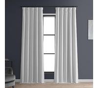 HPD Half Price Drapes Cortinas Opacas sólidas con Aislamiento térmico para Dormitorio (1 Panel), Cortinas Opacas de Lino para Ventana de Sala de Estar, 50 Pulgadas de Ancho x 96 Pulgadas de Largo,
