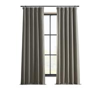 HPD Half Price Drapes Cortinas Opacas sólidas con Aislamiento térmico para Dormitorio (1 Panel), Cortinas Opacas de Lino para Ventana de Sala de Estar, 50 Pulgadas de Ancho x 84 Pulgadas de Largo,