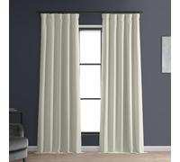 HPD Half Price Drapes Cortinas Opacas sólidas con Aislamiento térmico para Dormitorio (1 Panel), Cortinas Opacas de Lino para Ventana de Sala de Estar, 50 Pulgadas de Ancho x 96 Pulgadas de Largo,