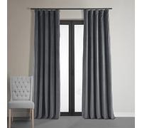HPD Half Price Drapes Cortinas Opacas térmicas de Terciopelo para Sala de Estar, 120 Pulgadas de Largo, 1 Panel de Cortinas Opacas con Aislamiento y Bolsillo para cortinero, para Ventana de