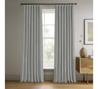 HPD Half Price Drapes Cortinas opacas térmicas de terciopelo para sala de estar de 108 pulgadas de largo (1 panel) con aislamiento y bolsillo para cortinero, para ventana de dormitorio, 50 pulgadas de