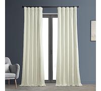 HPD Half Price Drapes Cotton True - Cortinas Opacas de 108 Pulgadas de Largo, con Aislamiento térmico, Color Liso, 127 x 274 cm (1 Panel), PRCT-BO01B-108, Palomitas Frescas