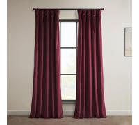 HPD Half Price Drapes Heritage Cortinas de Terciopelo Suave, Opacas, para Dormitorio y salón, 127 cm de Ancho x 244 cm de Largo, 1 Panel, Burdeos (Dark Merlot)