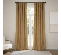 HPD Half Price Drapes Heritage Cortinas de Terciopelo Suave, Opacas, para Dormitorio y salón, 127 cm de Ancho x 274 cm de Largo, 1 Panel, marrón (Spiced Rum)
