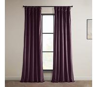 HPD Half Price Drapes Heritage Cortinas de Terciopelo Suave, Opacas, para Dormitorio y salón, 127 cm de Ancho x 213 cm de Largo, 1 Panel, Ciruela (Winter Plum)