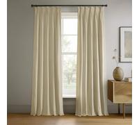 HPD Half Price Drapes Signature - Cortinas Opacas de Terciopelo para Dormitorio de 25 x 108 Pulgadas, Plisadas, VPCH-180103-108-FP (1 Panel) Suelo Neutro