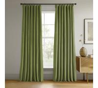 HPD Half Price Drapes Signature - Cortinas Opacas térmicas de Terciopelo para Sala de Estar de 244 cm de Largo (1 Panel), Cortinas Opacas aisladas con Bolsillo para cortinero