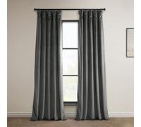 HPD Half Price Drapes VPYC-198595-84 Heritage - Cortina de Terciopelo (1 Panel), Color Gris Pimienta