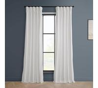 HPD Half Price Drapes VPYC-P Heritage-Cortina de Terciopelo de Felpa (1 Panel), Mezcla poliéster, Almohada Blanca, 50 in x 84 in