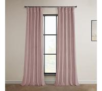 HPD Half Price Drapes VPYC-P Heritage-Cortinas de Terciopelo Suave para oscurecer la habitación, el Dormitorio y la Sala Ancho Pulgadas de Largo, (1 Panel), Ballet Rosa, W 50" x L 84" (1 Panels)