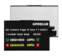 HPDELGB Repuesto para Lenovo Yoga 7i Gen 7 7-14IAL7 7-14ARB7 82QF 82QE 2022 14 pulgadas 2.8K 2880×1800 IPS OLED LCD pantalla táctil digitalizador Asamblea