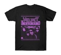 HPDFRRUYIOO 90s The Velvet Underground T-Shirt Short Sleeve All SizesBlackXXL
