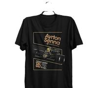 HPDFRRUYIOO Ayrton Senna 1st Grand Prix Victory Autódromo do Estoril Pole Position T-ShirtBlackL