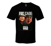 HPDFRRUYIOO Casualties of War Nicolas Cage Parody Funny Fake Movie Role Fan T ShirtBlackS