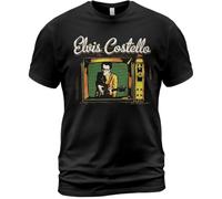 HPDFRRUYIOO Cotton Unisex T-Shirt Elvis Costello On Tour Music Shirt When I Was CruelBlackS