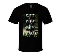 HPDFRRUYIOO Gran Torino Walt Kowalski Get Off My Lawn Quote Funny Parody Movie Fan T ShirtBlackXL