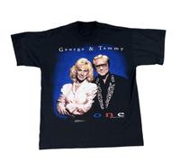HPDFRRUYIOO Vintage 1995 George Jones & Tammy Wynette Tour Shirt Mens All SizeBlackXL
