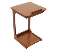HPDTZ Mesa auxiliar, sofá, cama, madera, salón, carrito de 40 cm x 40 cm x 63 cm, ajustable de 0 a 40 grados, con ruedas para dormitorio, oficina, al lado del sofá cama