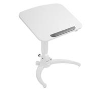 HPDTZ Mesa de escritorio móvil de tablero denso ajustable, para oficina y hogar, con 52 × 70 × 75 - 110 cm (blanco)
